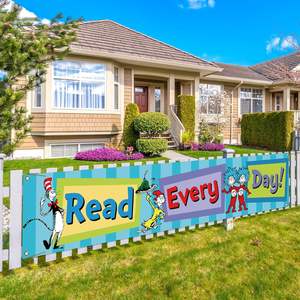 Bandera Decorativa con Temática <span class=keywords><strong>de</strong></span> Lectura del Dr. Seuss, para Leer Todos los Días, Decoración para Cuarto <span class=keywords><strong>de</strong></span> Niños, Escuela, Biblioteca, Jardín, Exterior - Product Image 4