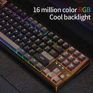 Lvkidron RGB 16-loại LED lập trình Bàn Phím Cơ khí với trục 87 phím chống bóng mờ USB có dây chơi Game bàn phím cho máy tính - Product Image 5