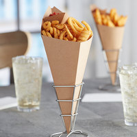 Conos de papel biodegradables de alta calidad en diferentes tamaños para papas fritas, pizza artesanal de chocolate con impresión de logotipo personalizado