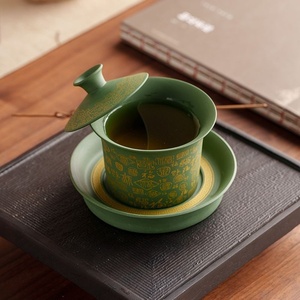 Bol à trois compartiments en argile violette avec couvercle, grande taille, style vintage, pour usage domestique, motif lotus, pour infuser le thé, emballage cadeau - Product Image 4