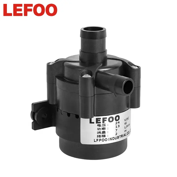 مضخة صغيرة من LEFOO بتيار مستمر 24 فولت صغيرة بدون فرش للتبريد بالليزر مضخة مياه ساخنة 15 مضخة مياه غاطسة