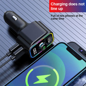 MP3 portátil para automóvil para reproductor <span class=keywords><strong>Bluetooth</strong></span> 5,0 Transmisor FM conectado USB con función de llamadas manos libres - Product Image 4