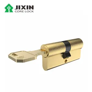 JIXIN – cylindre de serrure de porte poussoir de ménage en laiton Iso avec clé principale