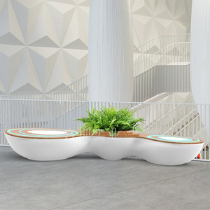 Chaise de loisirs en résine personnalisée en forme de vague, mobilier d'intérieur pour hôtel et commerce, design moderne, durable - Product Image 1