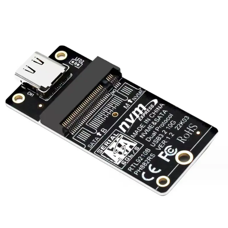 NVME M.2 zu Typ-C Festplattengehäuse Zwischenstecker-Board USB3.2 10Gbps Festplattengehäuse-Adapterkarte