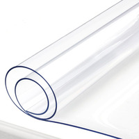 Housse de table transparente imperméable et résistante à l'huile, épaisse et douce, 0,8 mm 2 mm, nappes en plastique