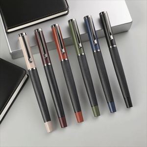 High Quality Luxury <b>Gold</b> Uv Printing Metal Fountain Custom Logo Brass Scratch Resistant Ballpoint <b>Pens</b> Business - Product Image 1