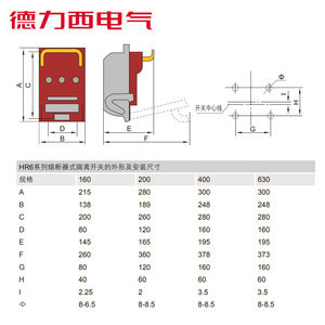 Interruptor Seccionador Fusible Trifásico Delixi HR6-160/30 100A 125A 160A 250A 630A Interruptores y Fusibles - Product Image 2