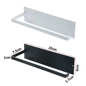 Estante Adhesivo de Pared sin Perforaciones para el Hogar, Soporte de Papel Higiénico Antioxidante de un Solo Nivel, Estante de Almacenamiento para Cocina y Baño, para Vajilla - Product Image 4