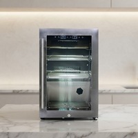 Réfrigérateur de maturation de viande 52L à dégivrage automatique, avec compresseur français, refroidissement par ventilateur, stérilisation UV, en acier inoxydable, électrique, pour hôtels et foyers