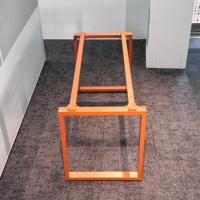 Piétement de table industriel en fer robuste pour plateau en pierre ou marbre, idéal pour tables de café, de salle à manger et mobilier de restaurant