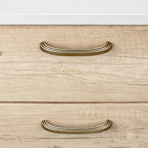 EMUCA 9159455 oro antico manici mobili 128 mm centro distanza di lusso 25 pz maniglie in lega di zinco per armadio Mombasa armadio - Product Image 2