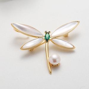 Broche de Perlas de Agua Dulce Estilo Libélula, Edición Coreana, para Decoración de Trajes y Abrigos de Mujer - Product Image 4