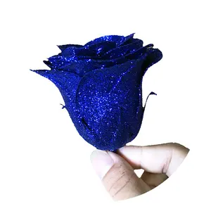 AYOYO OEM Día de San Valentín oro y Rosa cristal rosas sirena azul simulación cabeza de flor