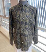 Kemeja Kasual Pria Lengan Panjang Bermotif Slim-Fit dengan Kerah Kancing (Bahan Linen Bernapas ODM Musim Panas)