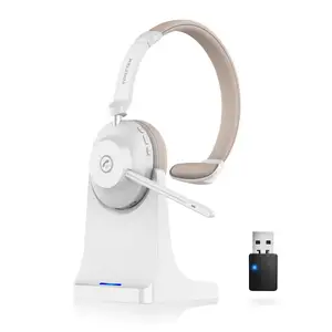 促销蓝牙耳机，带ENC噪音消除团队Skype变焦快速充电耳机