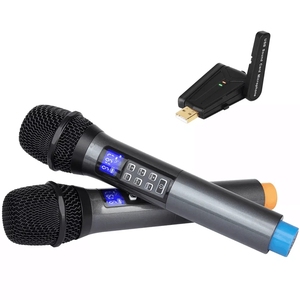 Micrófono Inalámbrico UHF Profesional W4 USB, Micrófono Inalámbrico Portátil de Mano para Escenario, Precio de Fábrica - Product Image 1