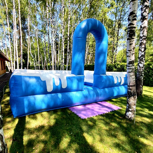 Fête foraine extérieure de qualité commerciale avec machine à canons, jeu interactif gonflable et piscine à mousse - Product Image 1