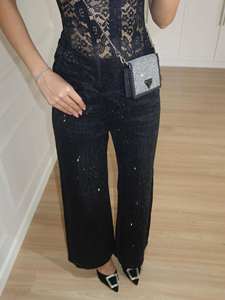 T-shirt estiva da donna a maniche corte con inserti in pizzo, girocollo aderente, stile estetico per uscire - Product Image 5