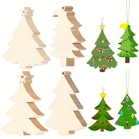 Ensemble de 8 décorations de Noël en bois à suspendre, design découpé au laser multicouche avec corde en jute, idéal pour Noël