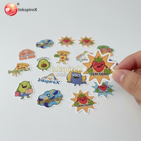 Pegatina Personalizada de Vinilo Troquelado Pegatinas Impresión Adhesivo Impermeable Empresa Dibujos Animados PVC Logo Pegatinas Transparentes