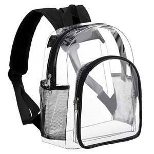 Sac à dos unisexe personnalisé élégant en PVC holographique imperméable transparent pour l'extérieur avec fermeture éclair et poignée souple – Vente en gros - Product Image 6