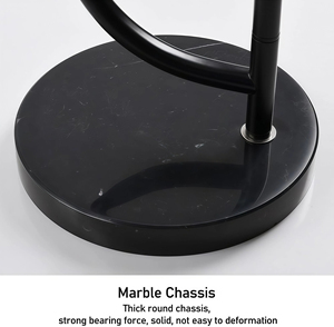 Lampe sur pied en arc JYLIGHTING <span class=keywords><strong>avec</strong></span> base en marbre de luxe, certifiée UL, en acier inoxydable et en tissu, éclairage pour villa, salon, intérieur élégant - Product Image 3