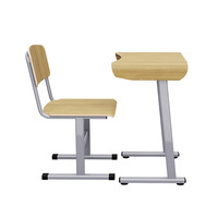 Bureau et chaise d'école primaire en bois, mobilier classique, ensembles de tables et chaises pour écoles
