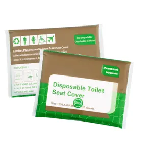 Housses jetables pour siège de toilette, lot de 100 pièces, jetables, portables, pliables, en papier, jetables - Product Image 1