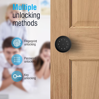 Cerradura Inteligente Te'an para Puerta de Madera, Aluminio o Acero, con Huella Dactilar, Contraseña, Tarjeta de Memoria, SDK, WiFi, Cerrojo Digital, Múltiples Credenciales