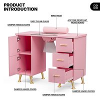 Mobilier de salon moderne Table de nail art en bois pour manucure dans la chambre ou le salon Mesa De Manicura
