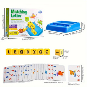 เครื่องเกมจับคู่การ์ดตัวอักษรภาษาอังกฤษสำหรับเด็ก เรียนรู้พินอิน <span class=keywords><strong>คำ</strong></span>ศัพท์ภาษาอังกฤษ <span class=keywords><strong>อ่าน</strong></span>ภาพ ฝึกทักษะการอ่าน ของเล่นเสริมพัฒนาการ - Product Image 5