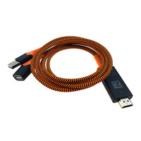 Cable trenzado USB hembra a HDMI para Iphone, TV, Xiaomi, teléfonos Android, Plug and Play, OEM, Full HD, 2K, para HDTV