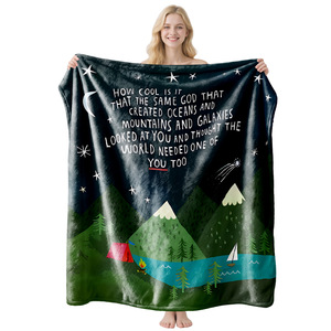 Couverture personnalisée avec citation pour sœur, rectangulaire, imprimée, en polyester et coton, anti-boulochage, pour usage domestique hivernal - Product Image 3