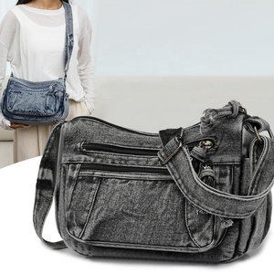 Borsa a <span class=keywords><strong>tracolla</strong></span> in Denim Unisex di grande capacità nuova a spalla singola Casual <span class=keywords><strong>portafoglio</strong></span> da viaggio per coppie borsa a <span class=keywords><strong>tracolla</strong></span> da <span class=keywords><strong>donna</strong></span> - Product Image 4