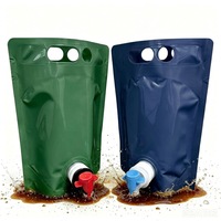 1L 1,5L Aluminiumfolie zakje met kraantje voor sap, wijn, koffie, dranken, vloeistofdispenser verpakking
