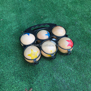 Lot <span class=keywords><strong>de</strong></span> 6 boules <span class=keywords><strong>de</strong></span> pétanque en bois <span class=keywords><strong>de</strong></span> style nature pour jardin, pelouse et <span class=keywords><strong>plage</strong></span> - Product Image 6