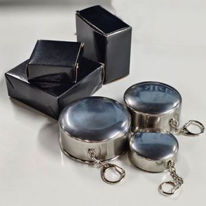 Taza Portátil Plegable de Acero Inoxidable para Camping y Viajes, con Cadena para Llaves - Product Image 4