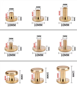 M4 M5 M6 Brass Thép Không Gỉ Carbon Oxit Màu Đen Antique Bronze Chicago Đinh Tán Vít Cho Da Vành Đai Túi Xách Vít - Product Image 5