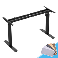 Bureau d'ordinateur électrique moderne à hauteur réglable et levage automatique Supports à double moteur en 2 étapes Support de rangement pour studio et bureau