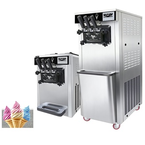 Máquina Automática Comercial <span class=keywords><strong>para</strong></span> Yogurt Congelado, 3 Sabores, Máquina de Helado Suave, Capacidad de 4.5L*2 Cilindros, Uso en Restaurantes, Acero Inoxidable - Product Image 1