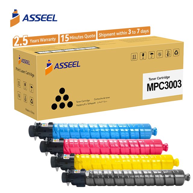 Asseel  Printer Cartridges High Quality Toner Supplier for Ricoh MPC 3003 3503 3004 3504 Printer MPC 3003 Toner Cartridges