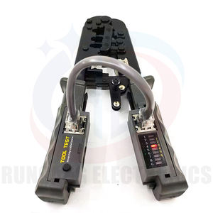 أدوات إصلاح شبكة RG مجموعة قطع أسلاك فولاذية متجرد LAN 4P 6P 8P RJ45 شبكة مع جهاز اختبار - Product Image 1