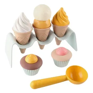 新款来玩沙工具夏季海滨游戏山毛榉沙玩具儿童冰淇淋玩具套装
