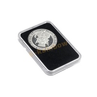 Porte-monnaie rond en plastique résistant aux rayures Capsule rectangulaire à verrouillage automatique avec joint EVA