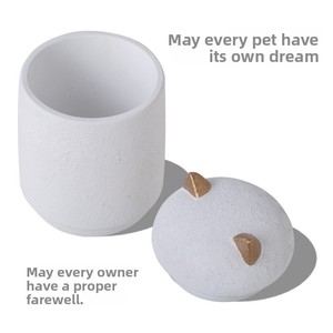 Urna Memorial Artesanal de Cimento Portland para Cinzas de Animais de Estimação (Cães e Gatos) - Proteção Ambiental e Suprimentos para Pets - Product Image 3