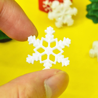 Tema natalizio Glitter fiocco di neve resina Cabochon Flatback per fai da te Scrapbooking artigianato ciondolo gioielli