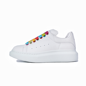 Chaussures de luxe McQ Designer Skateboard Sports hommes chaussures printemps été petites femmes blanches en cuir PU semelle épaisse chaussures décontractées - Product Image 2