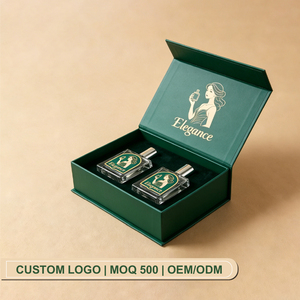 Caja de Perfume Ecológica de Lujo con Estampado Dorado, Caja Rígida Magnética con Certificación FSC para Fragancias, con Logotipo Personalizado para Perfume Francés de 100 ml - Product Image 1