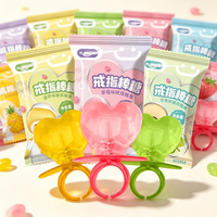 Halal hartvormige ringlollipop fruit smaak vinger ring harde snoep kinderspeelgoed snoep feest snoepjes